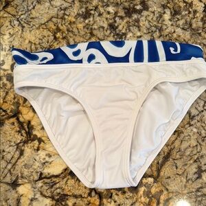 VENUS Blue and White Bikini Bottom